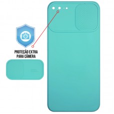 Capa para iPhone 7 e 8 Plus - Emborrachada Cam Protector Verde Claro